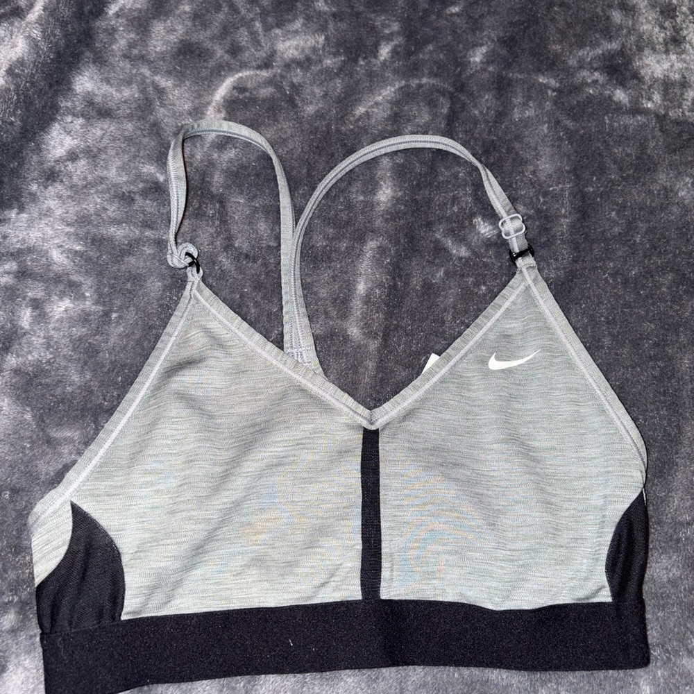 Nike Women's Black and Gray Sports Bra